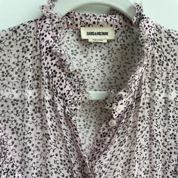 Zadig & Voltaire Tweet Goa Shirt/Blouse in Pink. Size M - Picture 6 of 8